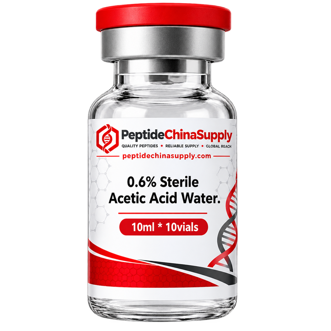 0.6% sterile acetic acid water.” 10ml*10vials